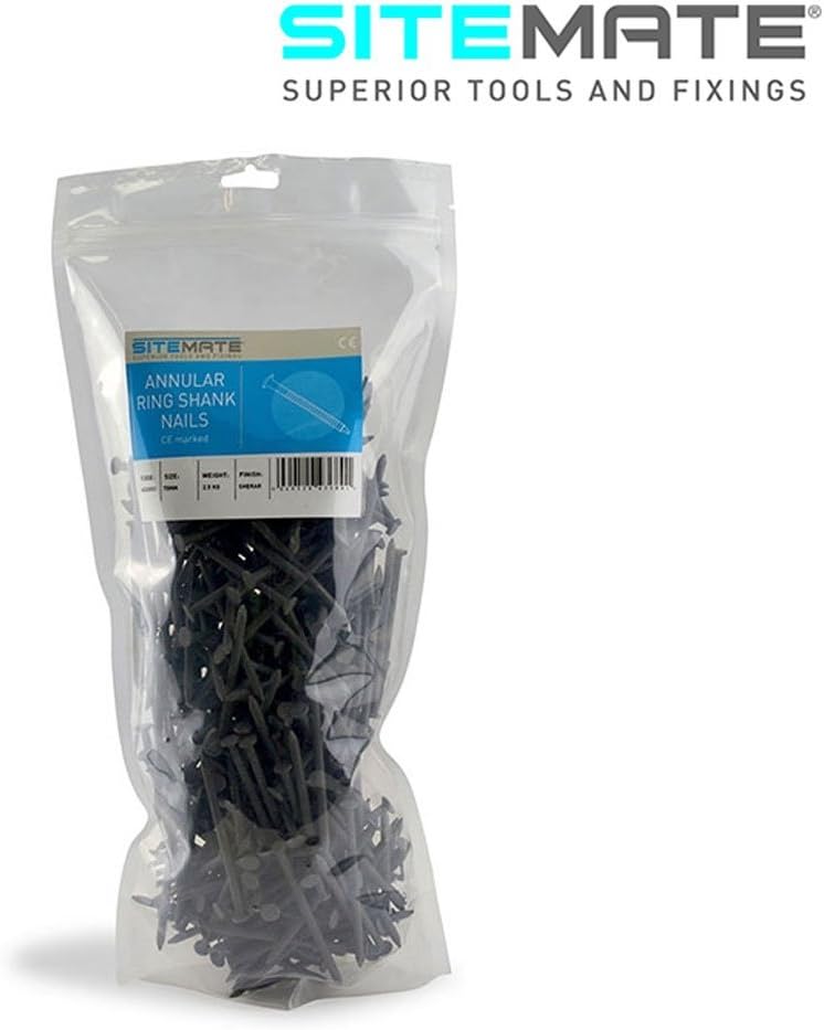 Sitemate Annular Ring Shank Nails - 2" (50mm) - 2.65 Gauge - 2.5 Kg Bag - Bright