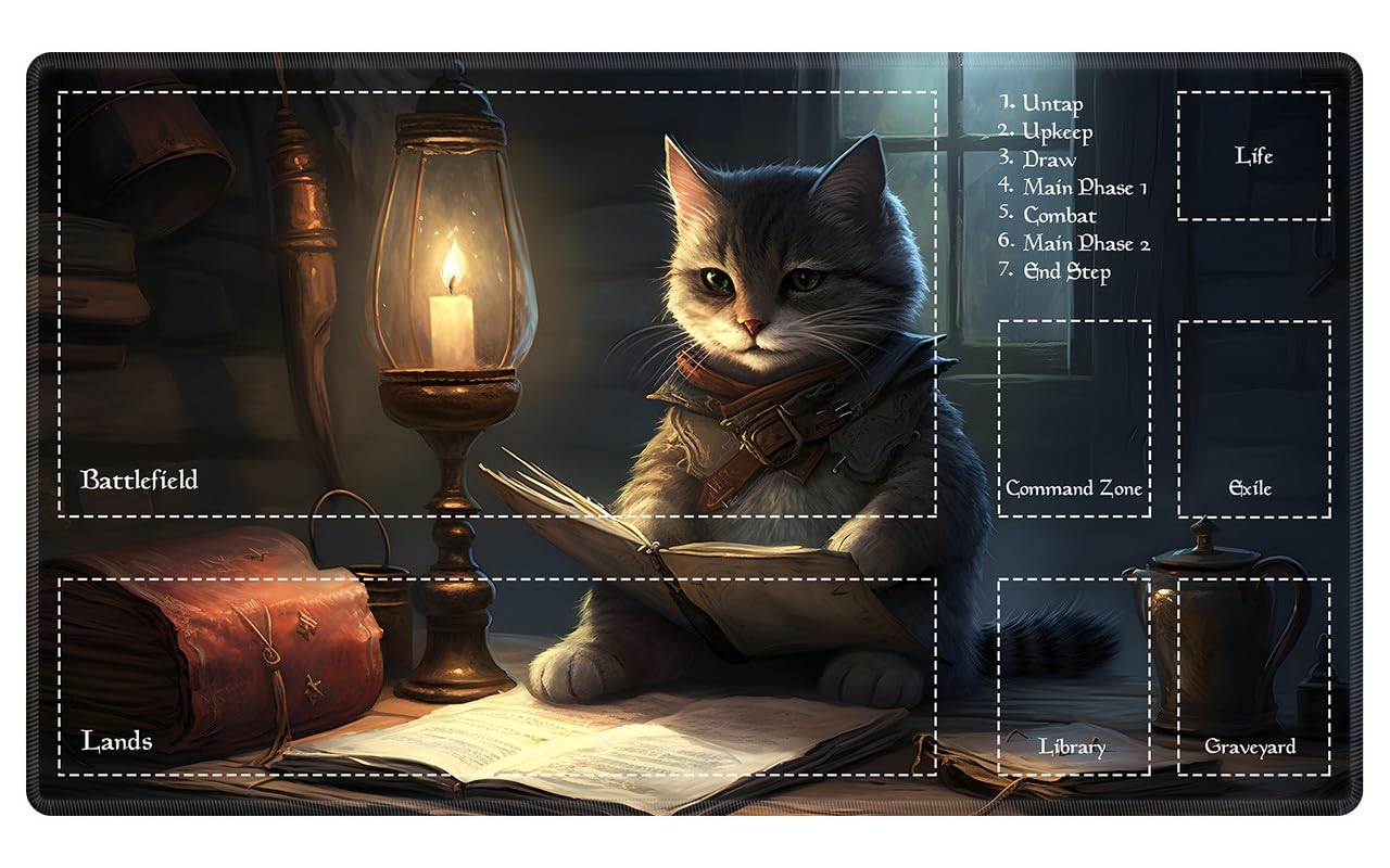 EDGFRTOIO Playmat with Zones for MTG Card Game