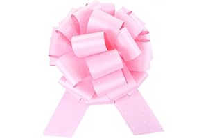 HCHENBOW 12" Large Pink Gift Bow,2pcs Big Bows for Gift Wrapping, Christmas Party Birthday Gift Wedding Ribbon Bows for Bikes, Boxes or Flower Decorations, Valentine's Day Gift Decorations (Pink)