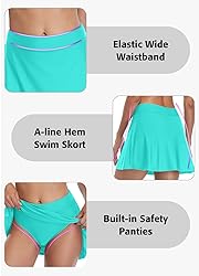 beautyin Women Swim Skirt Pink Bathing Suit Skirts