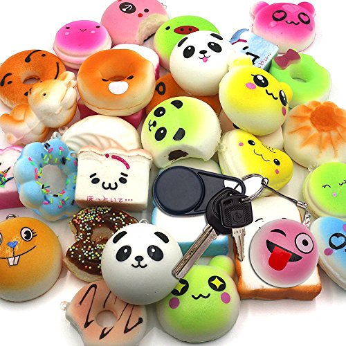 image for XIDAJE 12 PCS Random Kawaii Mini Soft Foods Panda Bread Bun Toasts Don