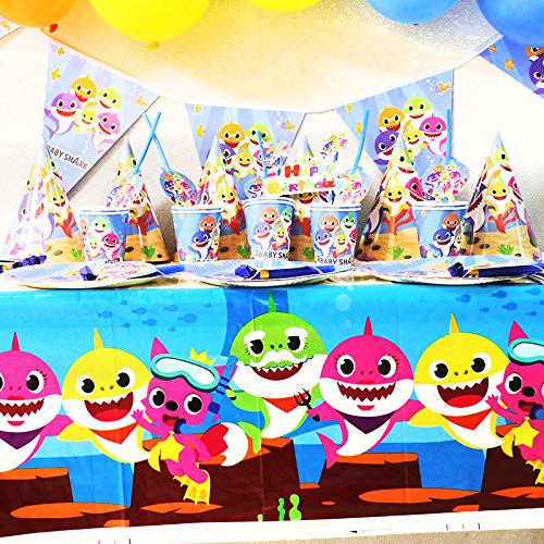 3 Shark+Tablecover+Party+Supplies+Decorations