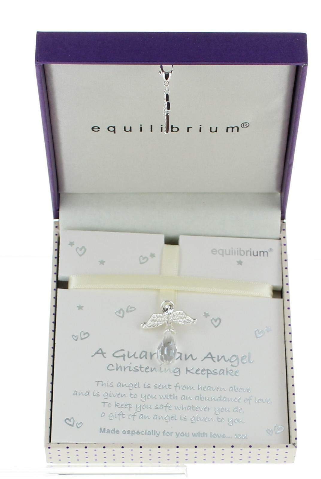Christening Guardian Angel Silver Plated Gift for Girls Boys (Christening Guardian Angel for Boys)