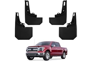 ECARZO Mud Flaps Fit for 2021 2022 2023 Ford F150, All Weather Guard Mud Guards Splash Front Rear 4pc Set (for Trucks Without Fender Flares)