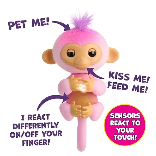 Fingerlings 2023 New Interactive Baby Monkey Reacts to Touch – 70+