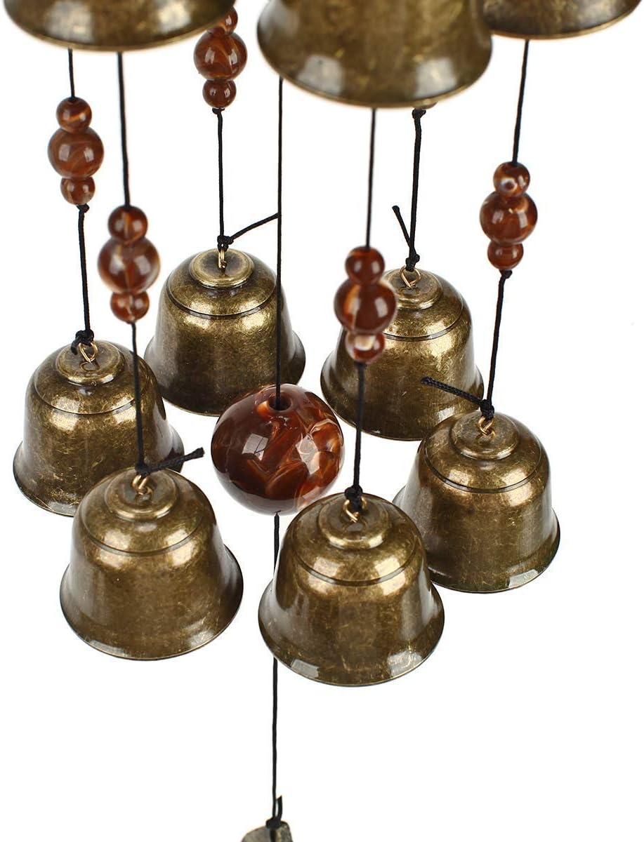 Gardenvy Bird Nest Wind Chime, Bird Bells Chimes with 12 Wind Bells for Glory Mother’s Love Gift, Garden Backyard Church Hanging Decor, Bronze : Garden & Outdoor