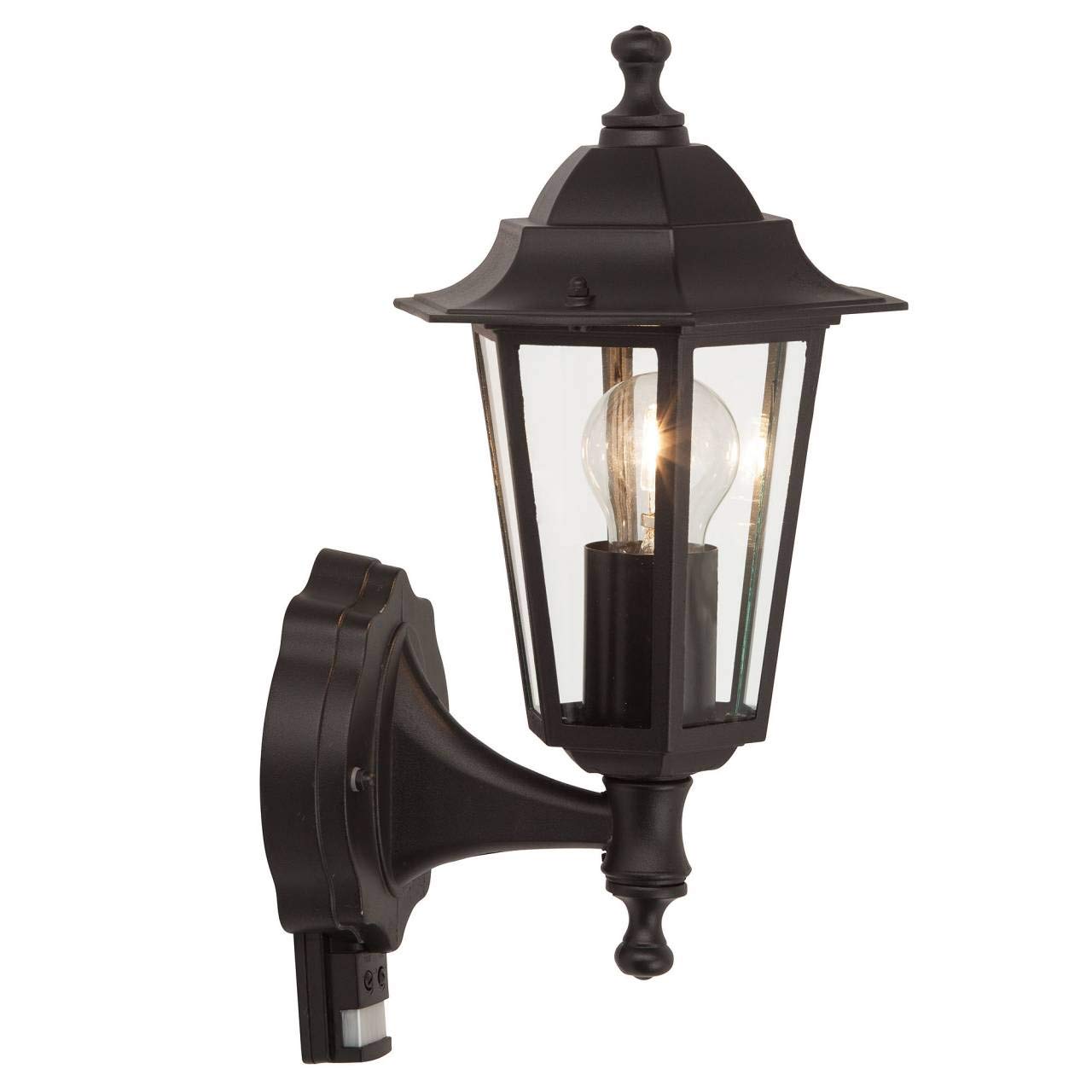 Brilliant 40297/06 Exterior Wall Light with Detector 60 W E27 Lamp Style Black