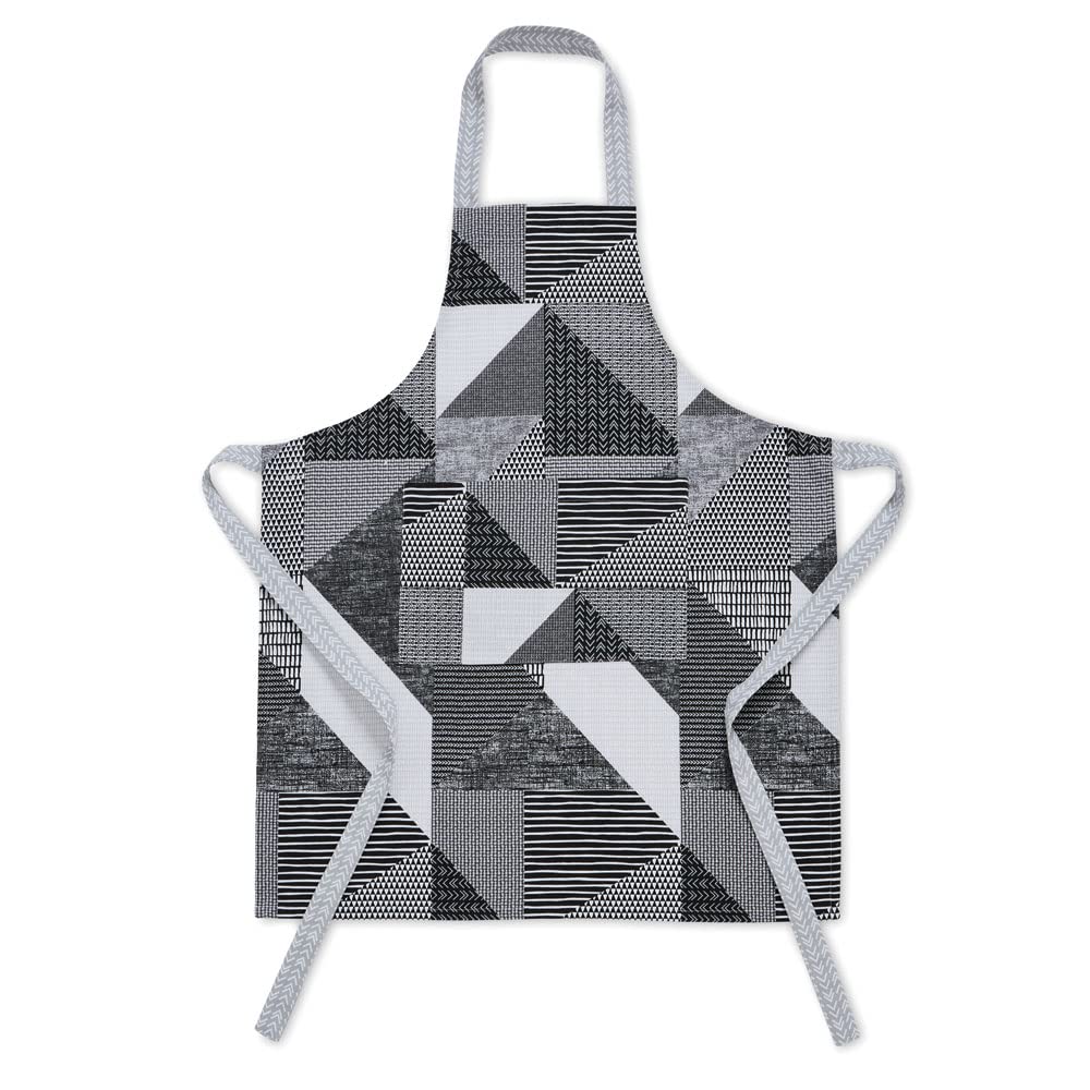 Catherine Lansfield Larsson Geo Apron Grey, (KT/44750/W/APR/GY)