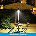 AMIR Rechargeable Patio Umbrella Lights, Cordless 28 LED Lights Outdoor, 2 Level Dimming Switch, Lamp for Patio Umbrellas, Camping Tents and Other Outdoor Use - 2 Battery Inserted (White)