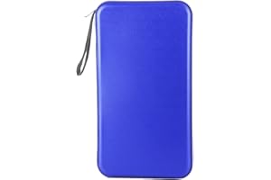 UYYE Auto Car CD case，72 Capacity Plastic CD/DVD Protective Case Storage Organizer，Portable CD/VCD/DVD Storage Case，Car Interior Accessories with Hard Plastic Protective Holder for CD Storage（Blue）