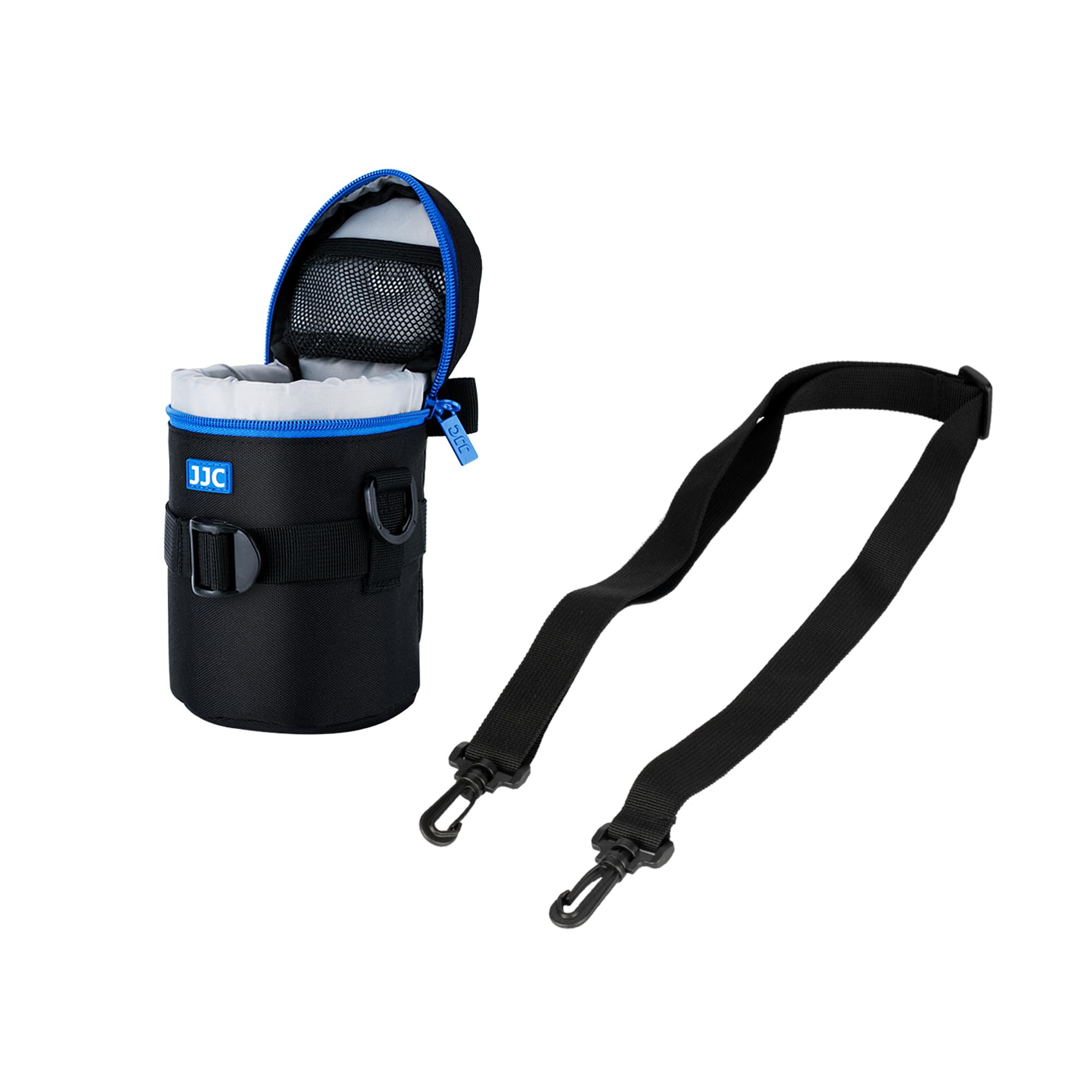 JJC Water Resistant Deluxe Lens Pouch with Shoulder Strap fits Lens Diameter and Height Below 80 x 135mm (3.1 x 5.3”)