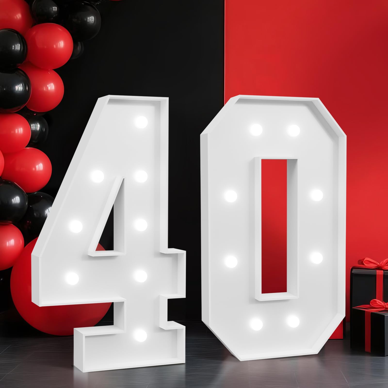 Photo 1 of 2ft  Numbers for 40th Birthday Party Decor, Anniversary Marquee Number, Large Marquee Numbers for Party Event, Wedding Anniversary, Numbers 40