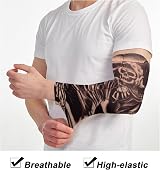 TSHAOUN 10pk Fake Tattoo Sleeves Art Arm Stockings Nylon Elastic Sun Block for view 3