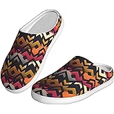 Ancient Geometric Unisex Mens Womens Cozy Memory Foam Scuff Slippers Casual Slip On House Shoes Indoor/Outdoor Slippers