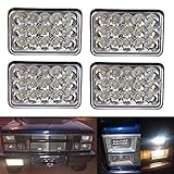 Rectangular 4x6 Inch LED Headlights Bulb for Peterbilt Kenworth FREIGHTLINER Headlamp Projector lens Replace HID Xenon Headlamps bulbs H4651 H4652 H4656 H4666 H65454PC