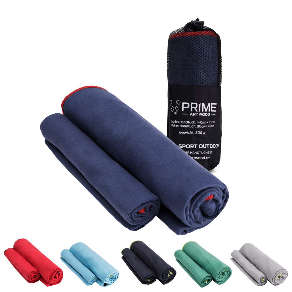 PRIME ART WOOD Microfibre Towel Navy Blue Purple 140 70 80 40 70 x 140 140 x 70 40 x 80 80 x 40 Antibacterial Hand Towels Bamboo Shower Premium XL Small Home 100 x 200 Fitness Equipment Bag