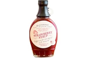 Strawberry Syrup 3 Ingredients - Blackberry Patch 8 oz Bottle – Oprahs Favorite Things 2014, Small Batch & Handmade in Georgia, Perfect on Pancakes, Waffles & French Toast, Great Dessert Topping!