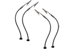 BECLUMAS 4 Pack Magnetic Helping Hands Soldering,Flexible Gooseneck Metal Arms for Automobile Electronics Soldering jewelry, Painting Art Crafts Hobby with Adjustable Alligator Clips