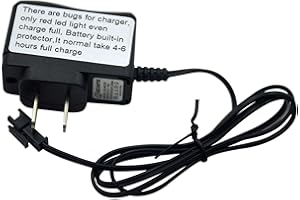 Blomiky 1 Pack DC 6V 200mA AC 110V US Adapter Charger for 6V AA 700mAH 800mAH 2200mAH Ni-CD Ni-Mh Battery 1:18 Scale Stunt RC Speed Buggy Car Amphibious Stunt RC Cars GS02 Charger 1