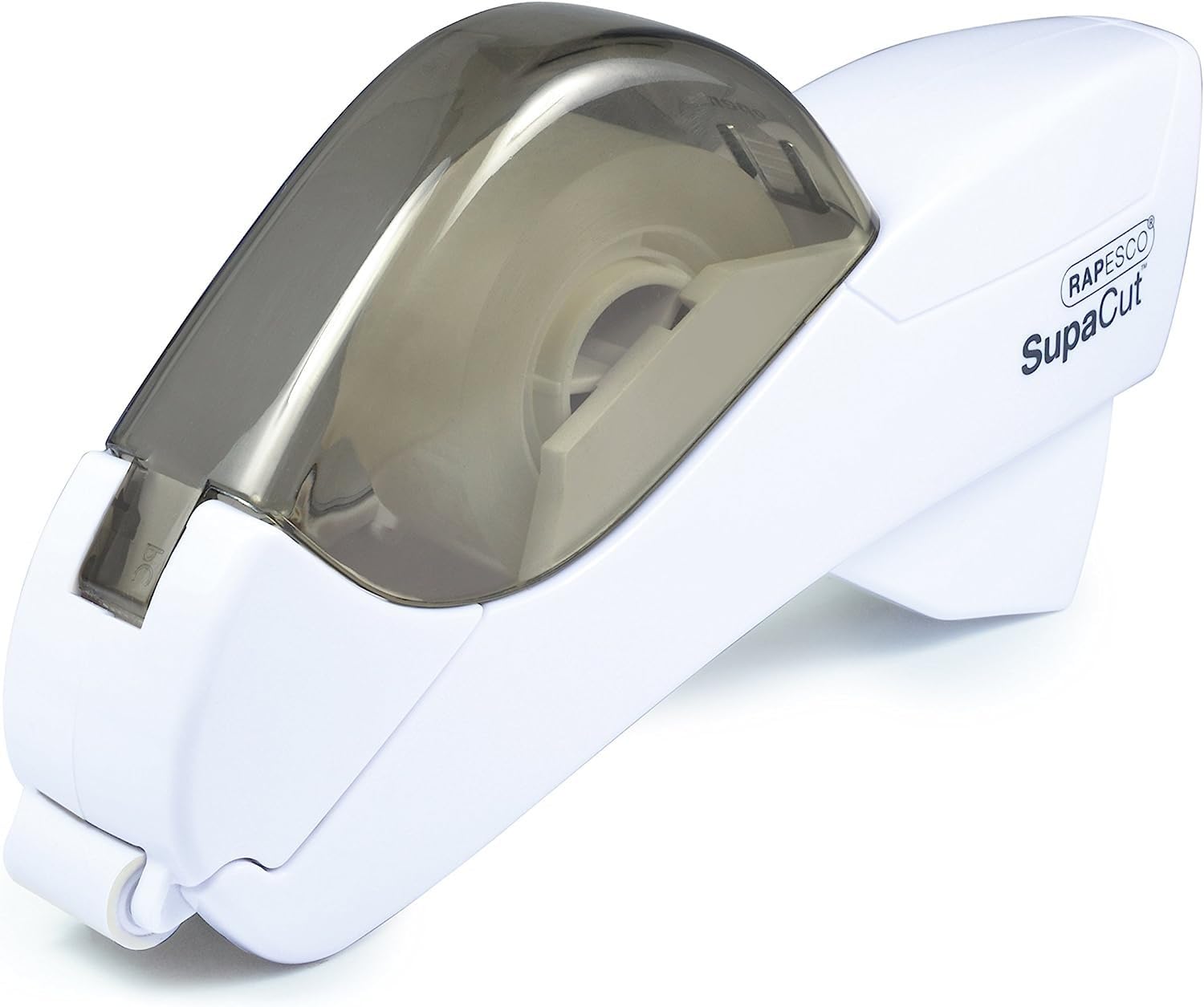 Rapesco 1445 SupaCut Tape Dispenser with 2 Tape Rolls, White
