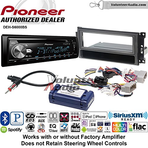 Buy Volunteer Audio Pioneer DEHS6000BS Double Din Radio Install Kit with Bluetooth, Sirius XM