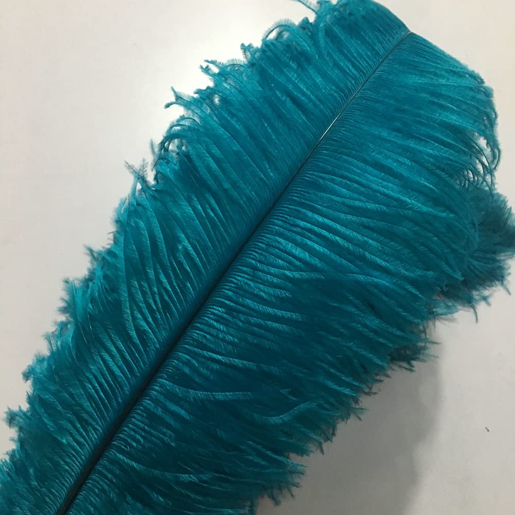 Photo 1 of Sowder 14-16inch(35-40cm) Ostrich Feathers,Ostrich Plume,Wedding centerpieces Feathers Plume for Wedding Centerpieces Home Decoration Pack of 10pcs(Teal)