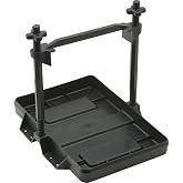Attwood 9097-5 Heavy-Duty Adjustable Battery Tray, Black &ndash; All-Plastic, Rust-Proof, Fits Group 24 Batteries