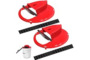 SJNDY Pack 2 Bucket Lid Mouse Trap, 5 Gallon Bucket Compatible, Mouse Catching Tool, Trap Door Style, Multi Catch, Auto Reset, Indoor Outdoor (Turquoise)