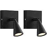 NEWSEE Battery Operated Wall Sconce Set of 2, Wall Lamp with Remote, 7000mAh Dimmable Magnetic 350° Swivel Cordless Rechargea