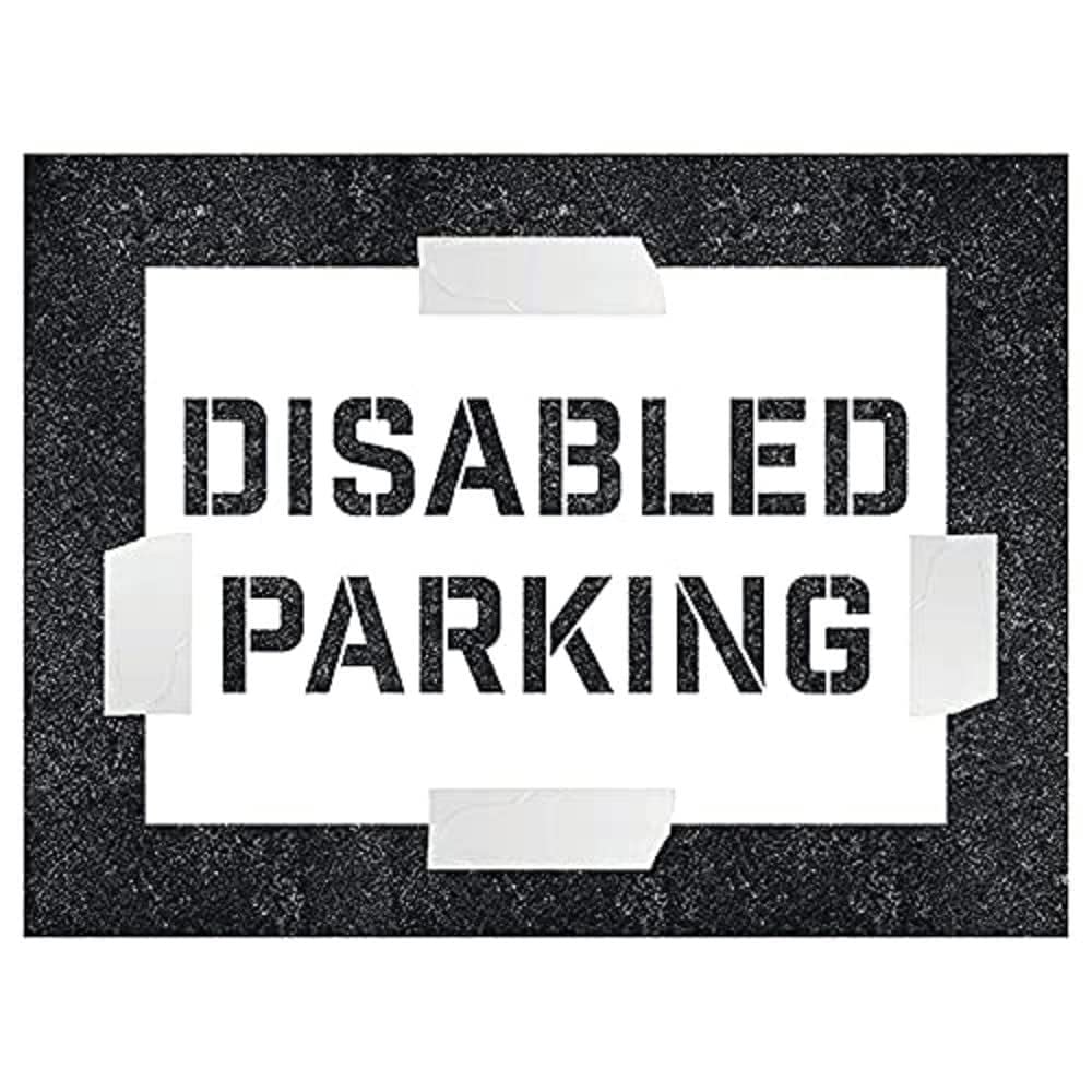 V Safety Disabled Parking Stencil - 600x400mm - 1.1mm Polypropylene