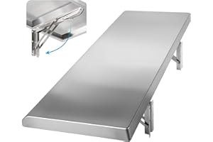 Toriexon Folding Concession Shelf 36" x 18", Stainless Steel Drop Down Serving Food Shelf for Concession Windows