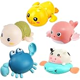 Bath Toy,Cute Animal Clockwork Bathtub Swimming Pool Toy | Baby Bath Toys for Toddlers 1-3, Boys &amp; Girls Water Bath Toy Set,5 Pack