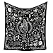 Jeteven Polyester Hanging Tapestry, Wall Hanging Blanket Bedspread Beach Towels Picnic Mat Home Decor Bed Cover (Black Gothic (165x148cm)) primary