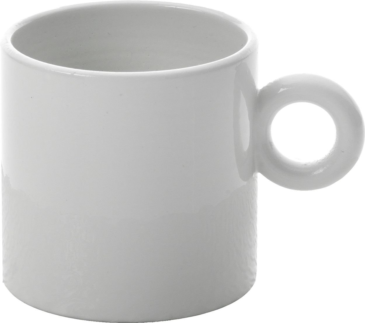 Alessi Dressed Porcelain Mocha Cup with Relief Decoration, White — image 1