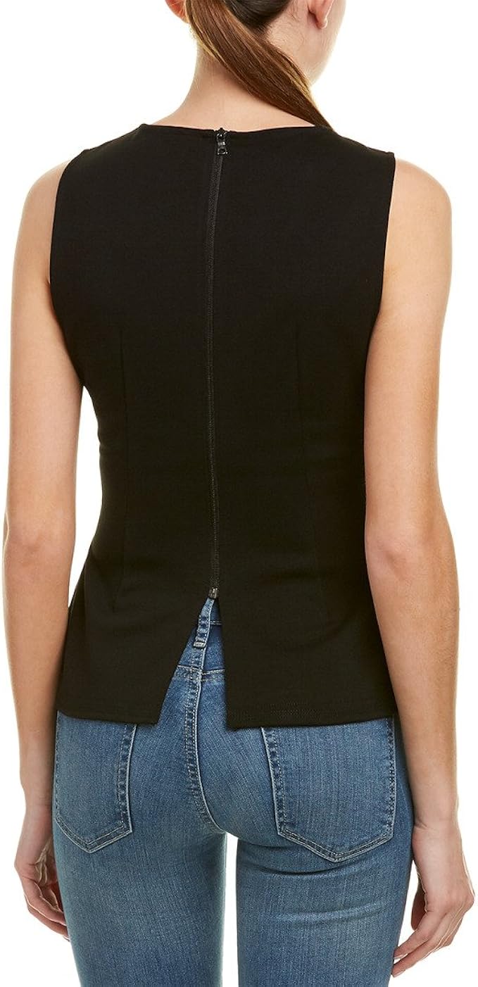 bcbg leather peplum top