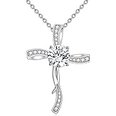 Grmdit Moissanite Necklace s925 Sterling Silver Moissanite Tennis/Cross Necklace for Women Men Jewelry Gift 2mm 3mm 4mm 16inch/18inch/20inch