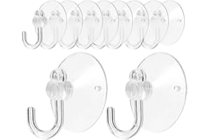 LIFKOME 50pcs 30mm Suction Cup Hooks for Shower and Bathroom, Removable Reusable Plastic Wall Hangers