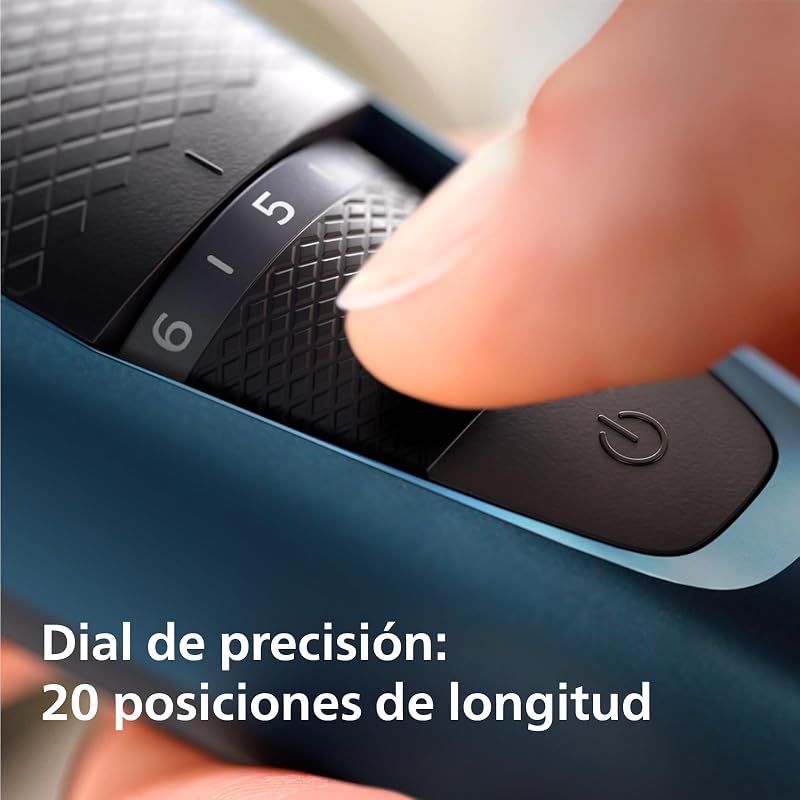 Recortadora de Barba Serie 3000 Para Hombres, 20 Posiciones de Longitud, Lift & Trim, Con Recortador de Precisión. 90 minutos de autonomia, Inalambrico,, BT3238/15, Azul Metal — foto 3 de 6