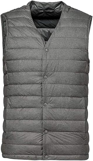 Amazon Stjd メンズ シンプル無地ダウン ベスト春秋冬 軽量 ダウンベスト 暖かい 防寒 ウルトラライト Vネックインナー ダウンベスト 薄手 コンパクト ショート ベスト スナップ ボタン ダウンベスト 5色展開 ベスト 通販