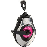 Tajima Chalk Line, Chalk-Rite Dura Chalk Box, 100 ft Snap Line | 100ft Extreme Bold 1.8mm Snap Line, Handle Release, Die-Cast Aluminum Case