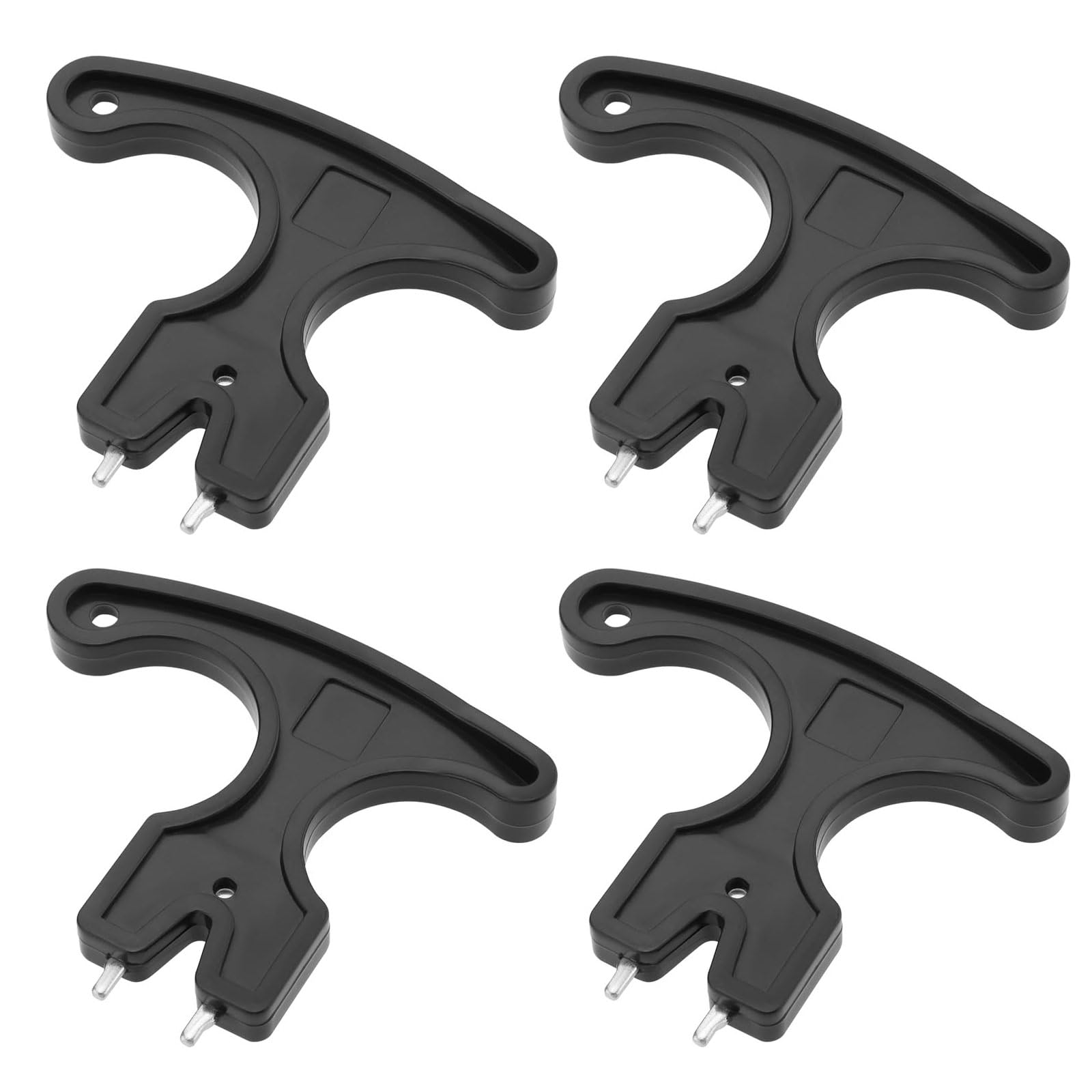 CVNRCLP 4 Pack Universal Black Golf Shoe Spikes Removal Tool – Handheld Wrench for Two-Pin Golf & Cricket Shoes | Easy Spike Change Tool