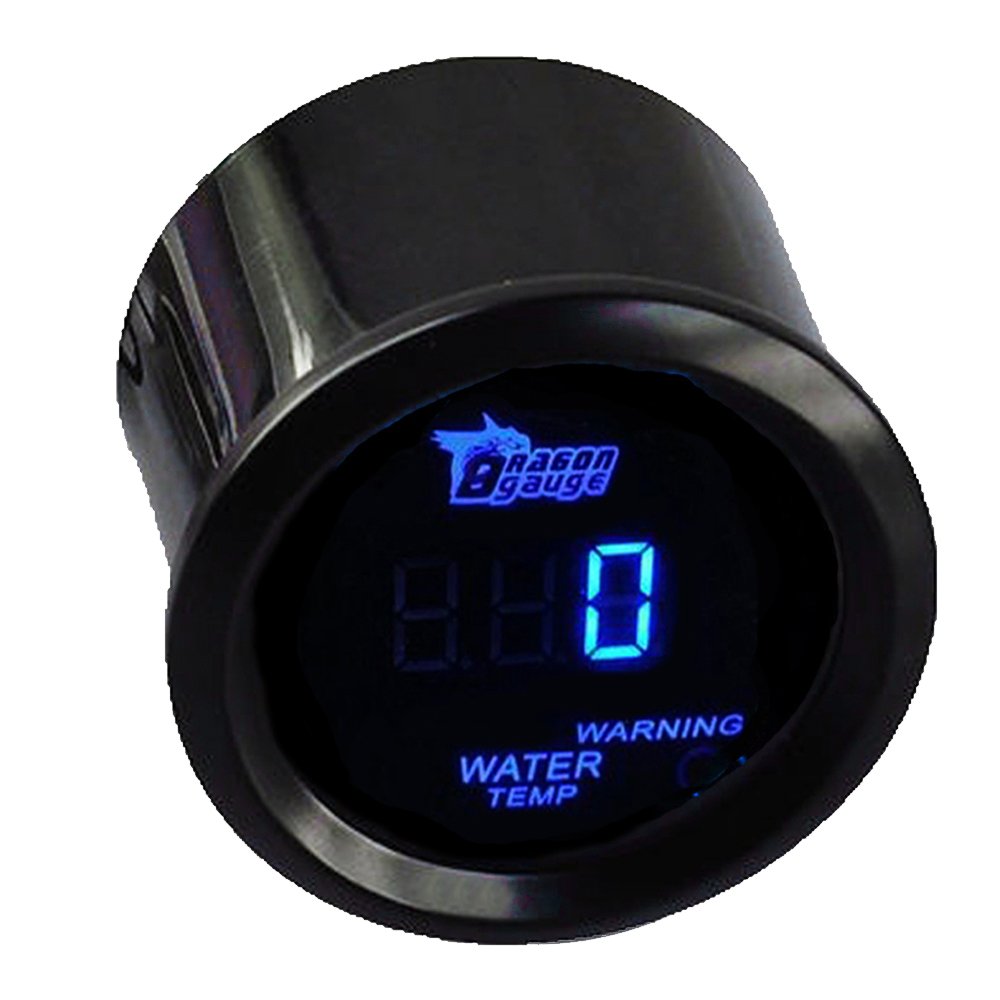 Mintice™ 2" 52mm Black Car Motor Digital Blue LED Light Water Temp Temperature LED Gauge Meter