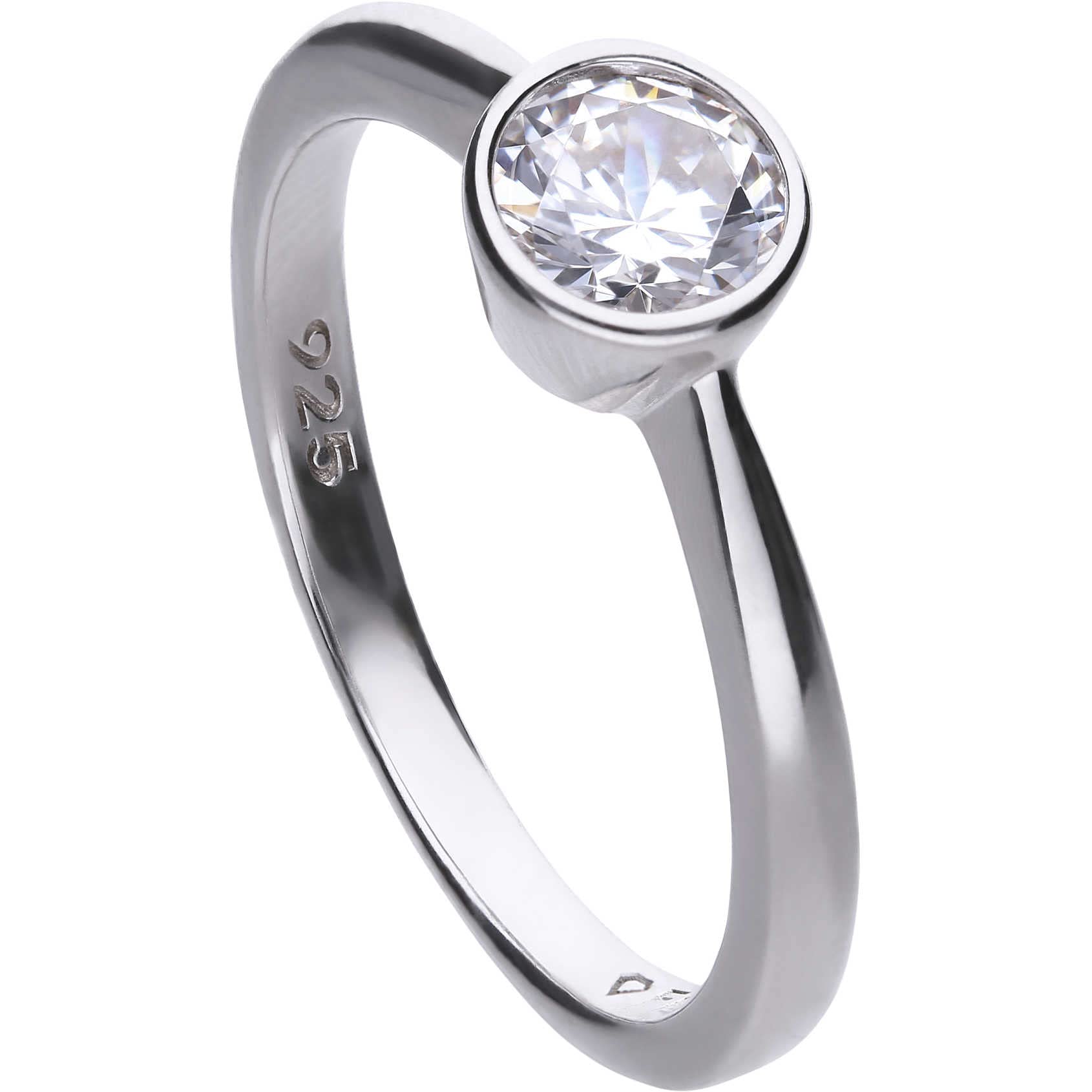 Diamonfire ANILLO Plata CIRCONITA 5,65MM Talla 17