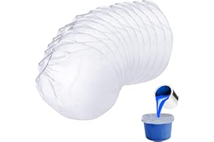 12 Pcs Paint Strainer Bags, 1 Gallon Fine Mesh Hydroponic Filters Bag, Bucket Elastic Top Opening, for Painting Gardening, Wh