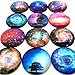 IGOGO 12 PCS Glass Dome Cabochons Half Round Flatback Cosmic Sky