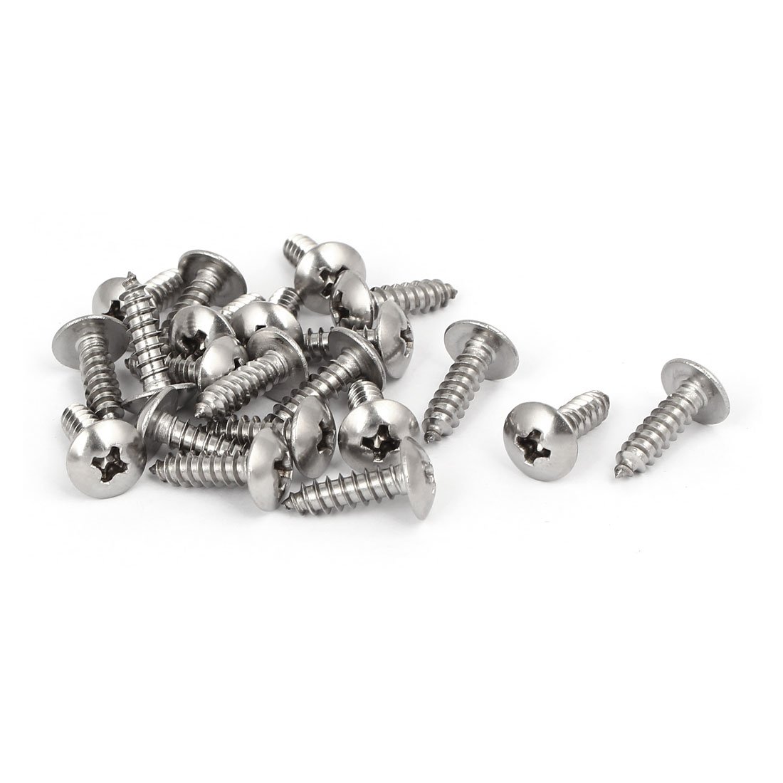 Sourcingmap M4x14mm 316 Stainless Steel Truss Phillips Head Self Tapping Screws 20pcs