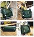 Promini Women 2 Pieces Shoulder Bags Leather Set Bucket Bags Messenger Tote Bags Purse,Green