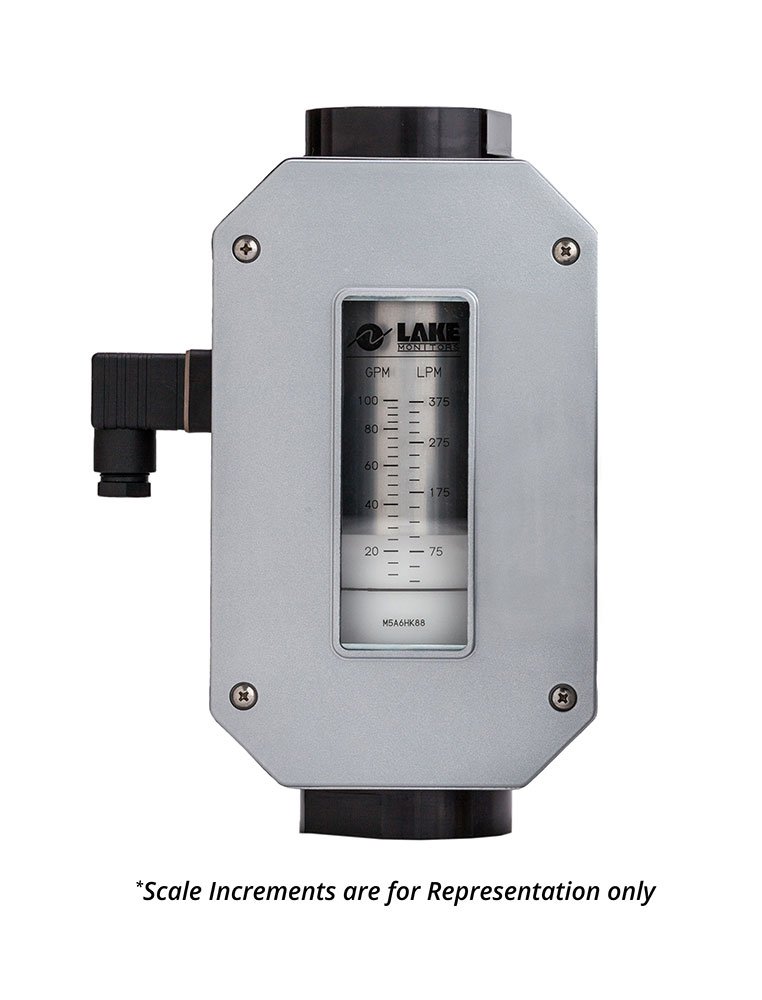 Lake Monitors Basic Variable Area Oil Flow Meter Aluminum with 3/4”NPT