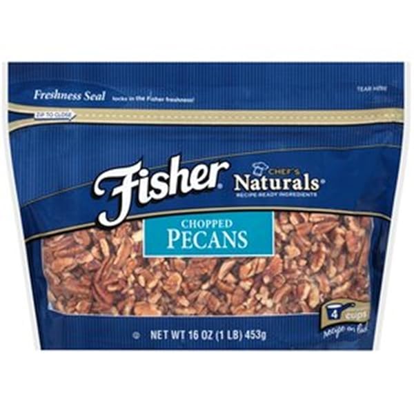 FISHER CHOPPED PECANS 16 OZ ZIP-LOCK BAG (PACK OF 3)