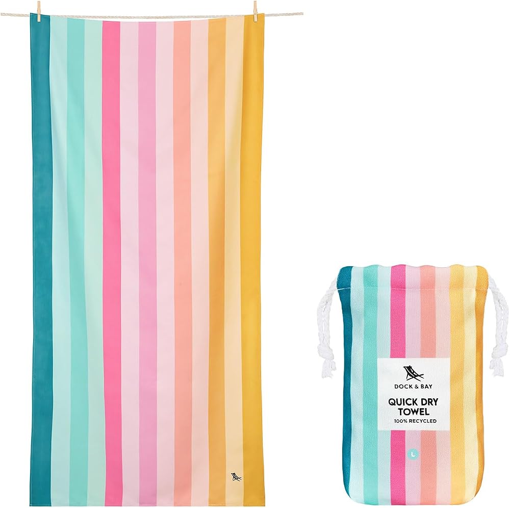 Dock & Bay Beach Towel Quick Dry Sand Free Large 160x90cm Coastal Candy